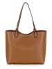 Mia Tomazzi Leder-Schultertasche in Hellbraun - (B)31 x (H)26 x (T)14 cm