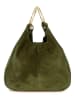 Mia Tomazzi Leder-Schultertasche ''Tarabella'' in Grün - (B)34 x (H)30 x (T)11 cm