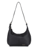 Mia Tomazzi Leder-Schultertasche "Ermanno" in Schwarz - (B)31 x (H)19 x (T)12 cm