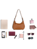 Mia Tomazzi Leder-Schultertasche "Ermanno" in Camel - (B)31 x (H)19 x (T)12 cm