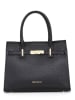 Mia Tomazzi Leder-Henkeltasche "Ventimiglia" in Schwarz - (B)29 x (H)22 x (T)7 cm