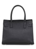 Mia Tomazzi Leder-Henkeltasche "Ventimiglia" in Schwarz - (B)29 x (H)22 x (T)7 cm