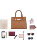 Mia Tomazzi Leder-Henkeltasche "Ventimiglia" in Camel - (B)29 x (H)22 x (T)14 cm