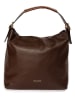 Mia Tomazzi Leren schoudertas ''Ferrucci'' bruin - (B)37 x (H)33 x (D)15,5 cm