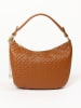 Mia Tomazzi Skórzana torebka "Cabrini" w kolorze jasnobrązowym - 28 x 20 x 8 cm