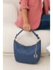 Mia Tomazzi Leder-Schultertasche ''Cabrini'' in Blau - (B)28 x (H)20 x (T)8 cm
