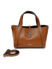 Mia Tomazzi Leder-Henkeltasche ''Ettore'' in Hellbraun - (B)31 x (H)20 x (T)17 cm