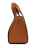 Mia Tomazzi Leren handtas ''Ettore'' lichtbruin - (B)31 x (H)20 x (D)17 cm
