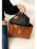 Mia Tomazzi Leder-Henkeltasche ''Ettore'' in Hellbraun - (B)31 x (H)20 x (T)17 cm
