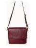 Mia Tomazzi Leren schoudertas ''Zanzur'' bordeaux - (B)25 x (H)24 x (D)9 cm