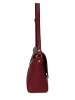 Mia Tomazzi Leder-Umhängetasche ''Zanzur'' in Bordeaux - (B)25 x (H)24 x (T)9 cm