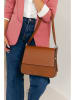 Mia Tomazzi Leder-Umhängetasche ''Viminale'' in Hellbraun - (B)30 x (H)24 x (T)8 cm
