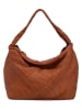 Melina C Skórzana torebka "Budoia" w kolorze brązowym - 32 x 27 x 14 cm