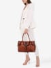 Melina C Leder-Shopper "Isonzo" in Hellbraun - (B)56 x (H)24 x (T)14 cm