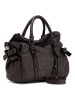 Melina C Leder-Henkeltasche "Meduno" in Schwarz - (B)31 x (H)25 x (T)13 cm
