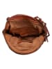 Melina C Leder-Henkeltasche "Belfiore" in Hellbraun - (B)25 x (H)23 x (T)6 cm