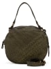 Melina C Leder-Henkeltasche "Belfiore" in Dunkelgrün - (B)25 x (H)23 x (T)6 cm