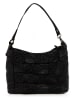 Melina C Leder-Schultertasche "Bulciago" in Schwarz - (B)34 x (H)23 x (T)16 cm