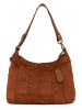 Melina C Leren schoudertas "Bulciago" camel - (B)34 x (H)23 x (D)16 cm