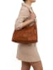 Melina C Leder-Schultertasche "Bulciago" in Camel - (B)34 x (H)23 x (T)16 cm