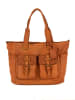 Melina C Leren schoudertas "Adelfia" camel - (B)40 x (H)30 x (D)16 cm
