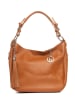 Lia Biassoni Leder-Schultertasche "Monate" in Cognac - (B)36 x (H)26 x (T)10 cm