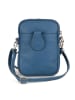 Lia Biassoni Leder-Handytasche "Paglia" in Blau - (B)15 x (H)20 x (T)1 cm