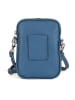 Lia Biassoni Leder-Handytasche "Paglia" in Blau - (B)15 x (H)20 x (T)1 cm