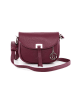 Lia Biassoni Leren schoudertas "Neva" bordeaux - (B)20 x (H)16 x (D)6 cm
