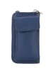 Lia Biassoni Leder-Handytasche "Cerca" in Blau - (B)11 x (H)19 x (T)4 cm