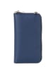 Lia Biassoni Leder-Handytasche "Cerca" in Blau - (B)11 x (H)19 x (T)4 cm