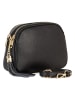 Lia Biassoni Leder-Umhängetasche "Flumendosa" in Schwarz - (B)23 x (H)17 x (T)7 cm