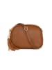 Lia Biassoni Leder-Umhängetasche "Flumendosa" in Camel - (B)23 x (H)17 x (T)7 cm