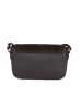 Lia Biassoni Leder-Umhängetasche "Camoscio" in Dunkelbraun - (B)24 x (H)16 x (T)7 cm