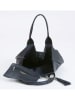 Pia Sassi Leder-Schultertasche "Monte Cimone" in Schwarz - (B)28 x (H)35 x (T)17 cm
