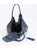 Pia Sassi Leder-Schultertasche in Dunkelblau - (B)28 x (H)35 x (T)17 cm
