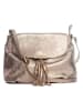 Pia Sassi Leren schoudertas "Serra Dolcerdome" goudkleurig - (B)27x (H)22 x (D)10 cm