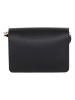 Pia Sassi Leder-Umhängetasche "Carbonara" in Schwarz - (B)23 x (H)17 x (T)10 cm