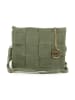 Mia Tomazzi Leder-Umhängetasche "Empoli" in Khaki - (B)23 x (H)17 x (T)5 cm