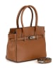 Mia Tomazzi Leder-Henkeltasche "Fraccaroli" in Hellbraun - (B)24 x (H)21 x (T)12 cm