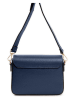 Lia Biassoni Leder-Umhängetasche in Dunkelblau - (B)22 x (H)16 x (T)7 cm