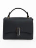 Lia Biassoni Leder-Henkeltasche "Fegana" in Schwarz - (B)20 x (H)14 x (T)8 cm