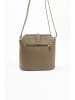 Lia Biassoni Leder-Umhängetasche in Taupe - (B)24 x (H)22 x (T)10 cm