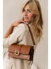 Lia Biassoni Leder-Schultertasche in Hellbraun - (B)27 x (H)14 x (T)6 cm