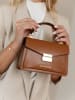 Lia Biassoni Leder-Henkeltasche in Hellbraun - (B)20 x (H)14 x (T)7 cm