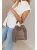 Lia Biassoni Leren handtas "Ancinale" taupe - (B)25 x (H)27 x (D)17 cm