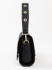 Lia Biassoni Leder-Schultertasche "Solano" in Schwarz - (B)24 x (H)16 x (T)8 cm