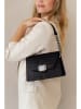 Lia Biassoni Leder-Schultertasche in Schwarz - (B)23 x (H)17 x (T)10 cm