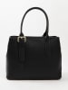 Lia Biassoni Leder-Henkeltasche in Schwarz - (B)33 x (H)25 x (T)11 cm
