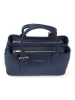 Lia Biassoni Leren handtas donkerblauw - (B)33 x (H)25 x (D)11 cm